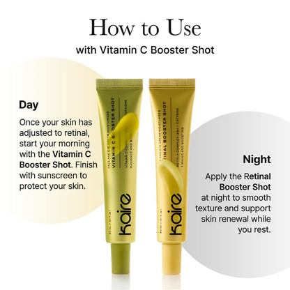 Booster Shot Skin Renewal Duo - Vitamin C & Retinal for Day And Night